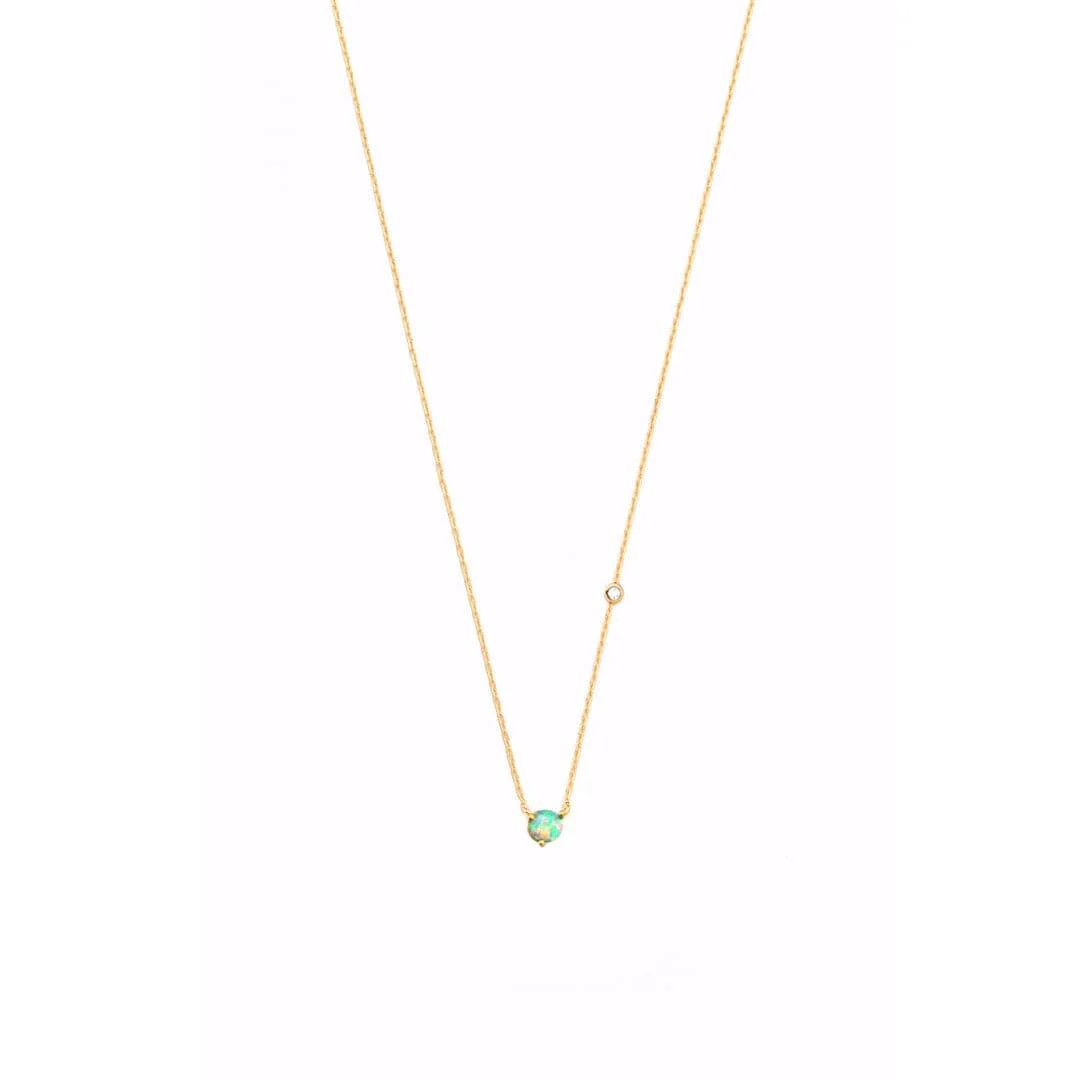 Mini Opal Pendant Necklace