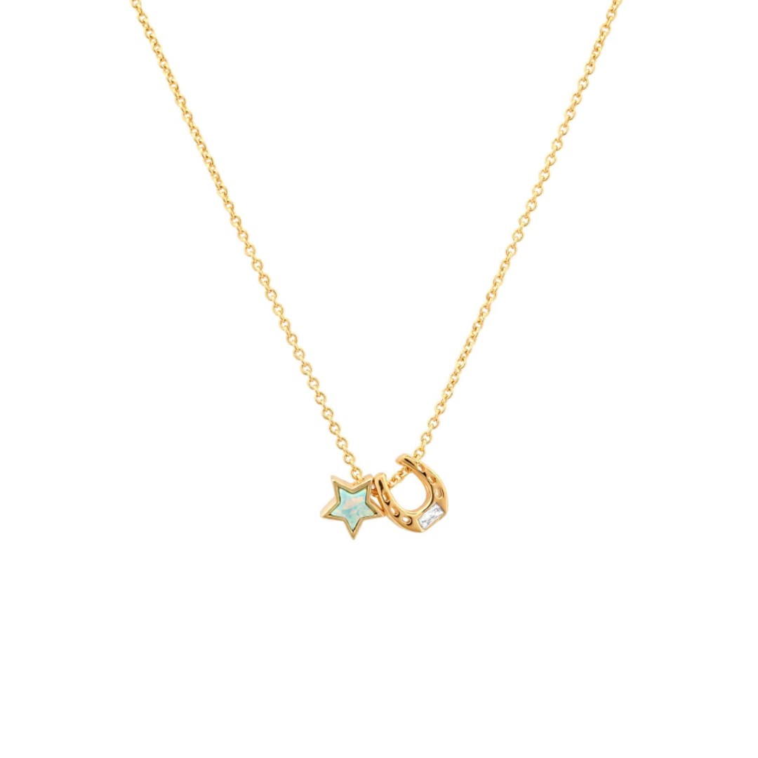 Star and Horseshoe Pendant Necklace