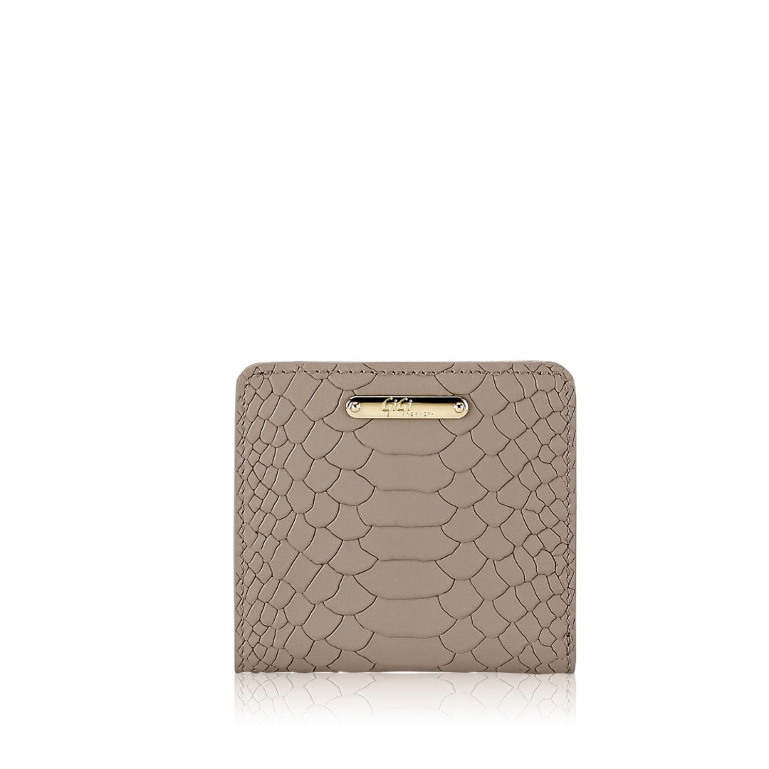 Gigi NY Python Leather Mini Wallet