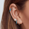 Shy Creation Diamond Pave Sunburst Stud Earrings