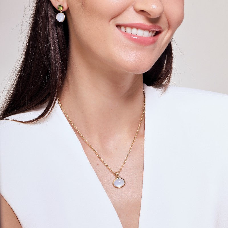 Syna Moon Quartz Candy Gem Necklace