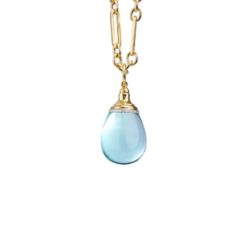 Syna Mogul Blue Topaz Drop Pendant
