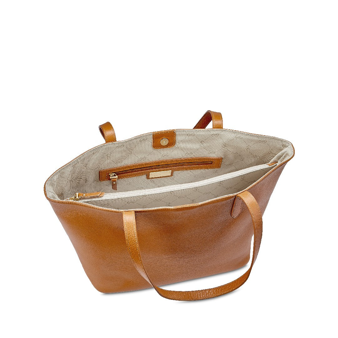 Gigi NY Pebble Leather Teddie Tote Bag