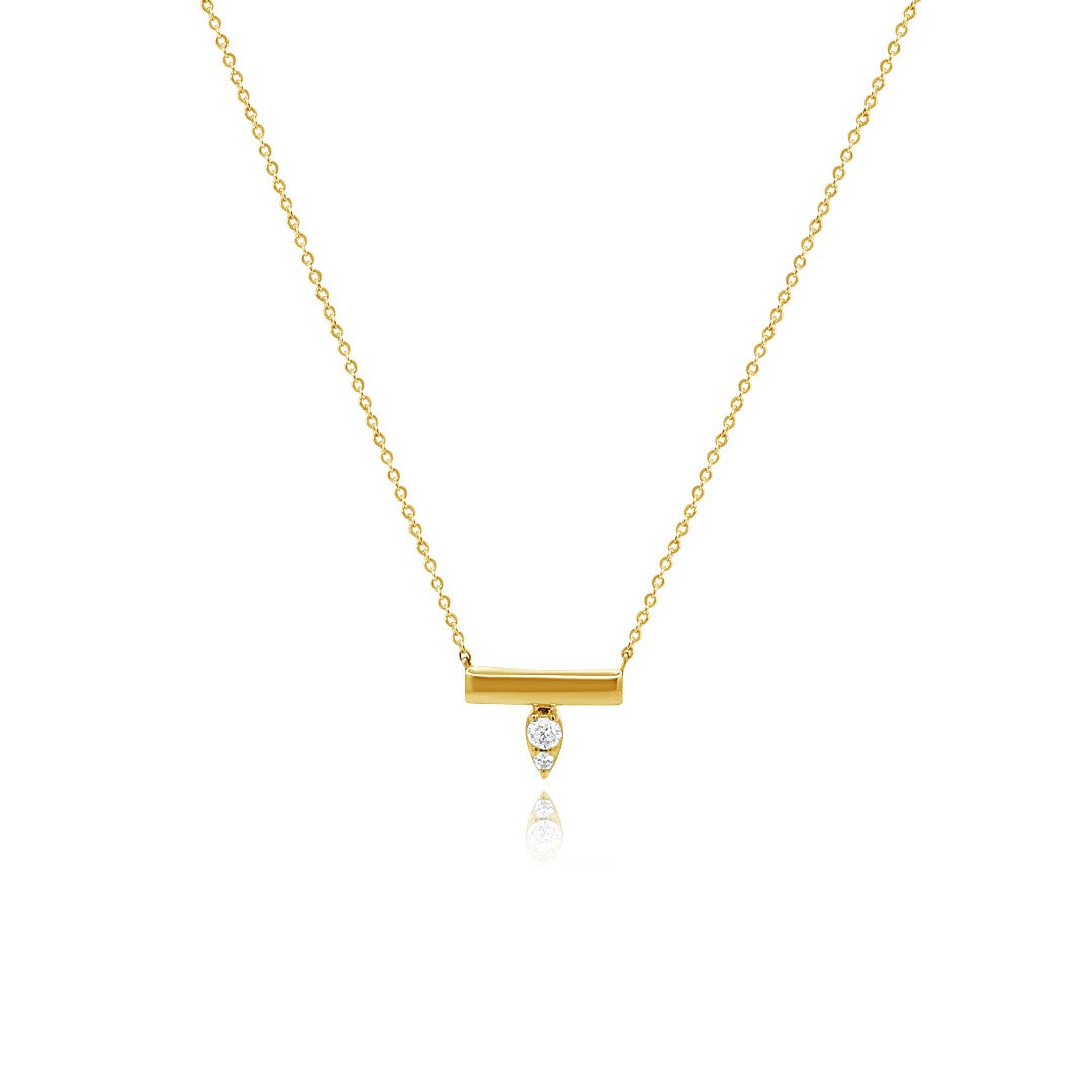 Tara Mikolay Bar Diamond Drop Necklace