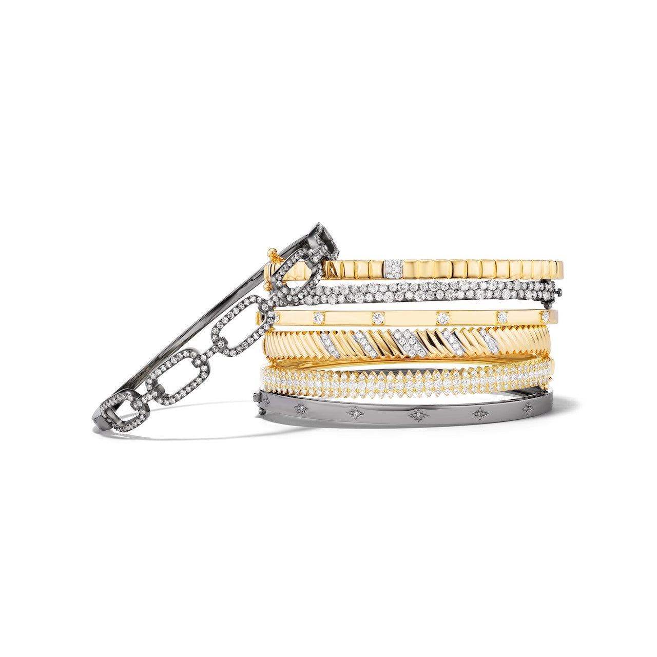 Tara Mikolay Fluted Diamond Bangle