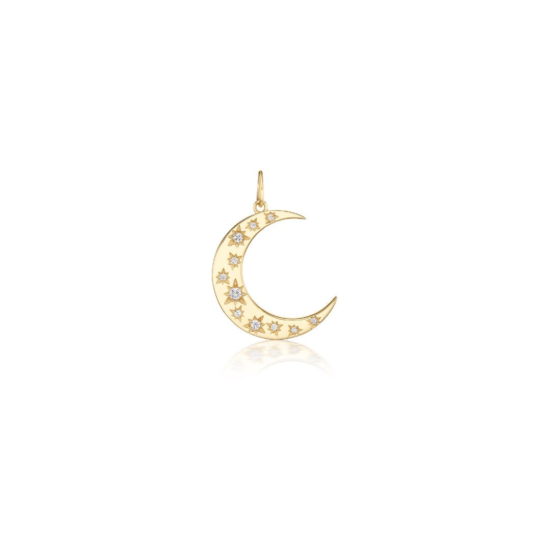 Tara Mikolay Diamond Crescent Moon Charm