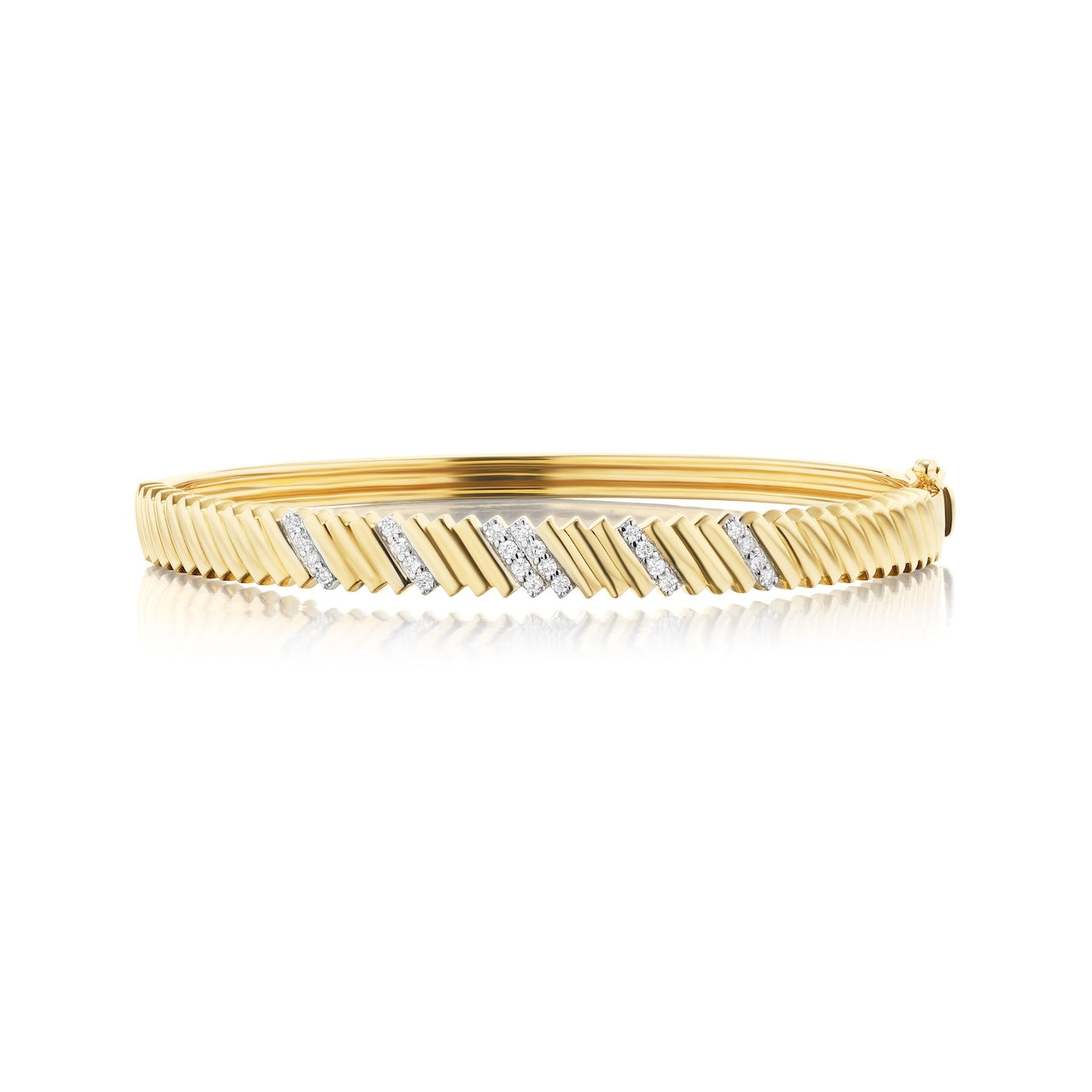 Tara Mikolay Fluted Diamond Bangle