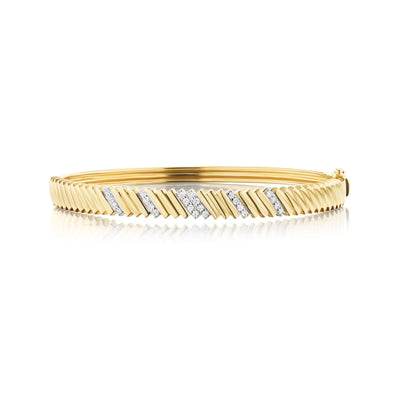 Tara Mikolay Fluted Diamond Bangle