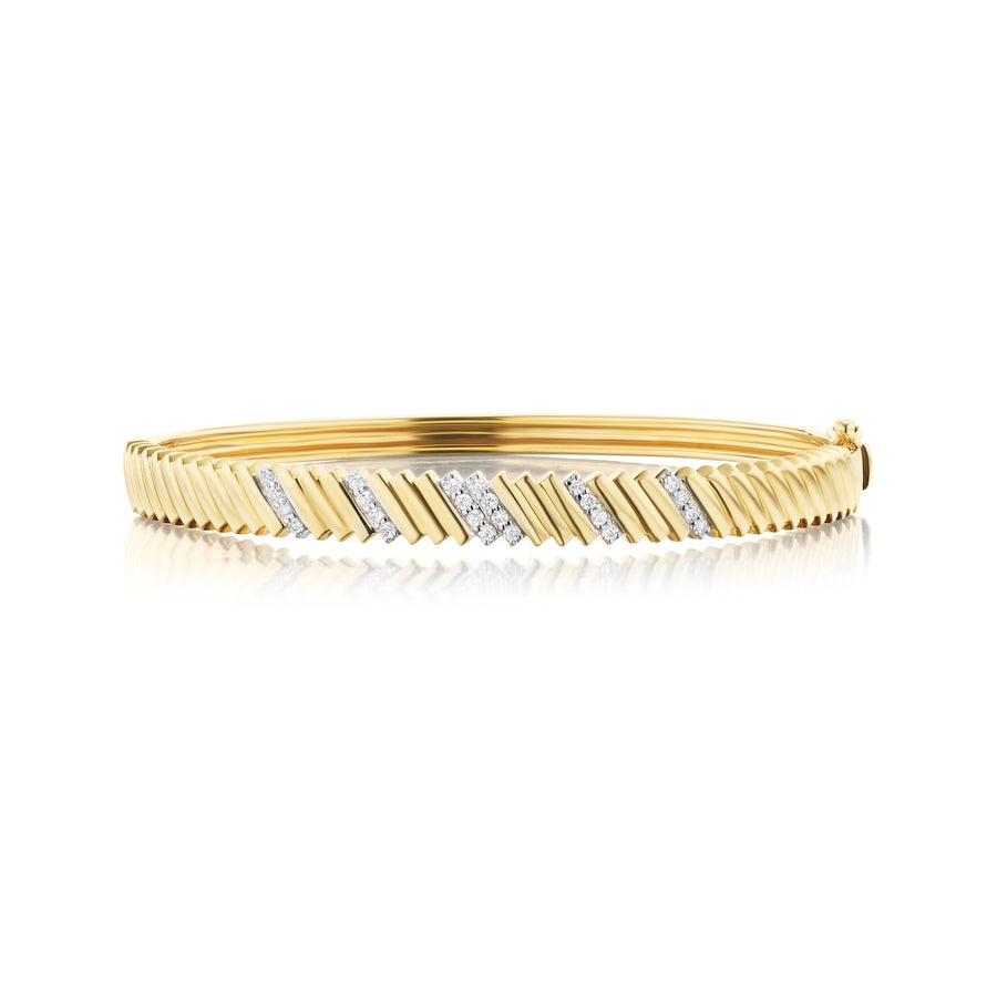 Tara Mikolay Fluted Diamond Bangle