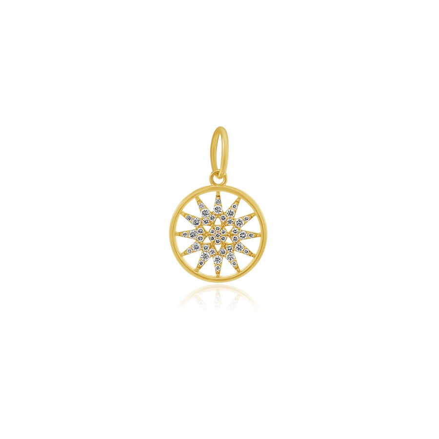 Tara Mikolay Round Diamond Starburst Charm