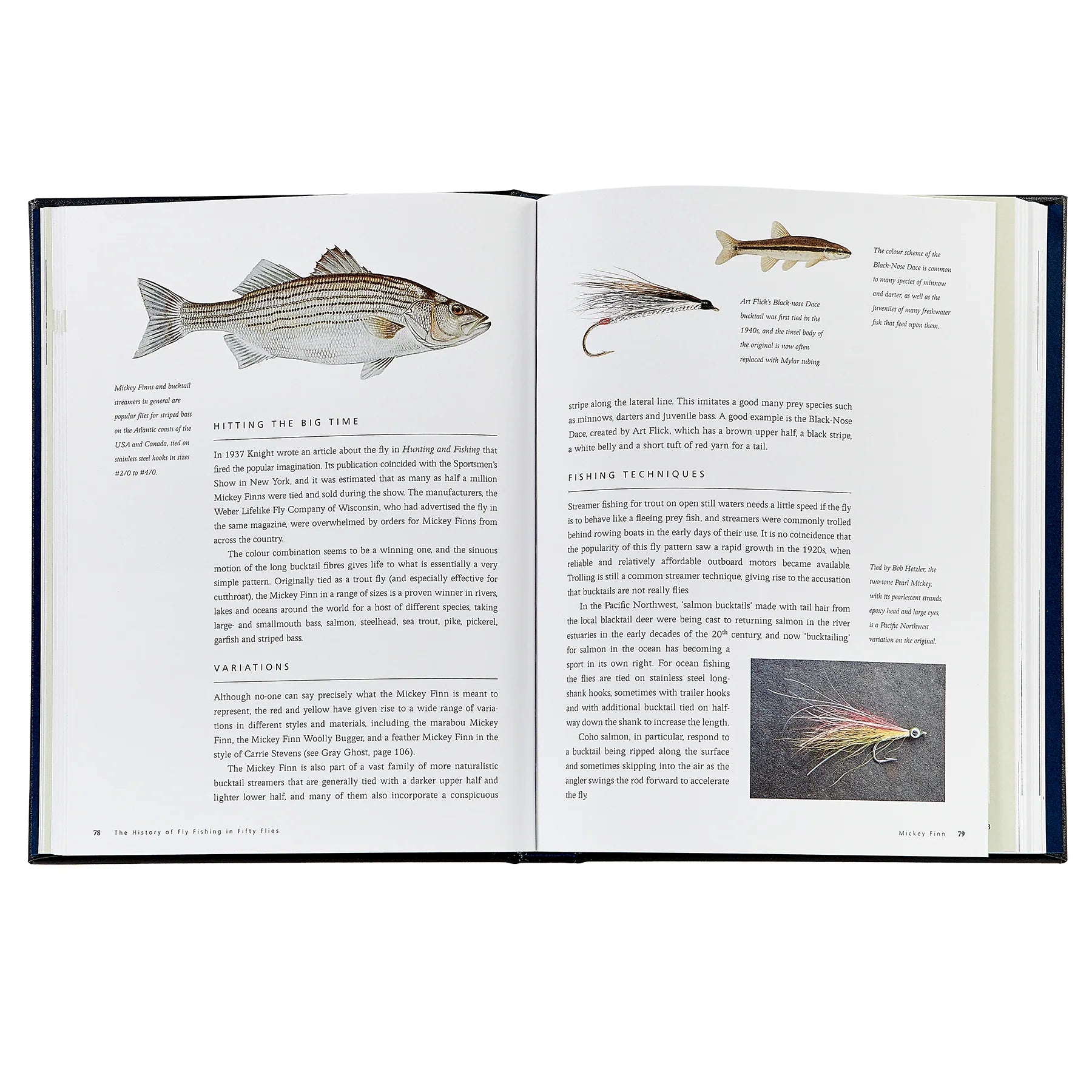 The History of Fly Fishing in Fifty Flies Leather Bound Keepsake Book