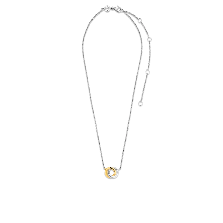 Ti Sento Milano Two Tone Interlocking Circles Necklace