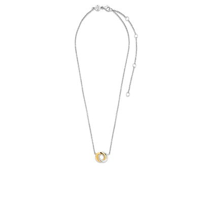 Ti Sento Milano Two Tone Interlocking Circles Necklace