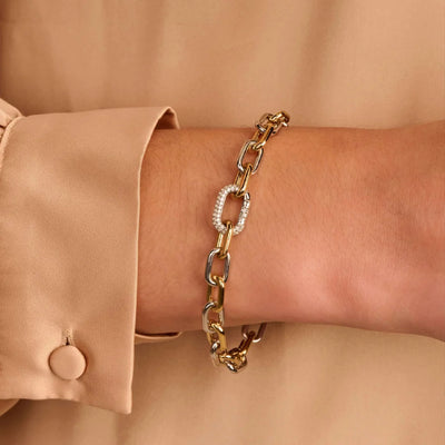 Ti Sento Milano chain bracelet worn on wrist, style 23052ZY