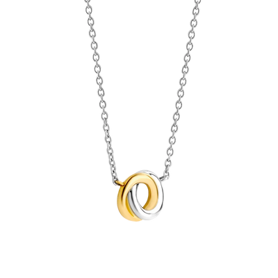 Ti Sento Milano Two Tone Interlocking Circles Necklace