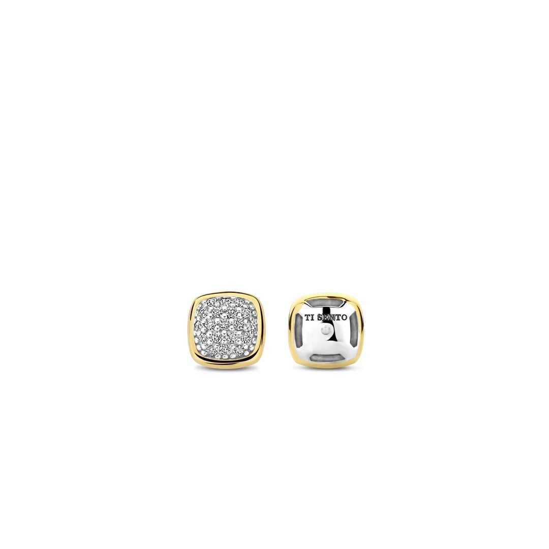 Ti Sento Milano Zirconia Cushion Stud Earrings