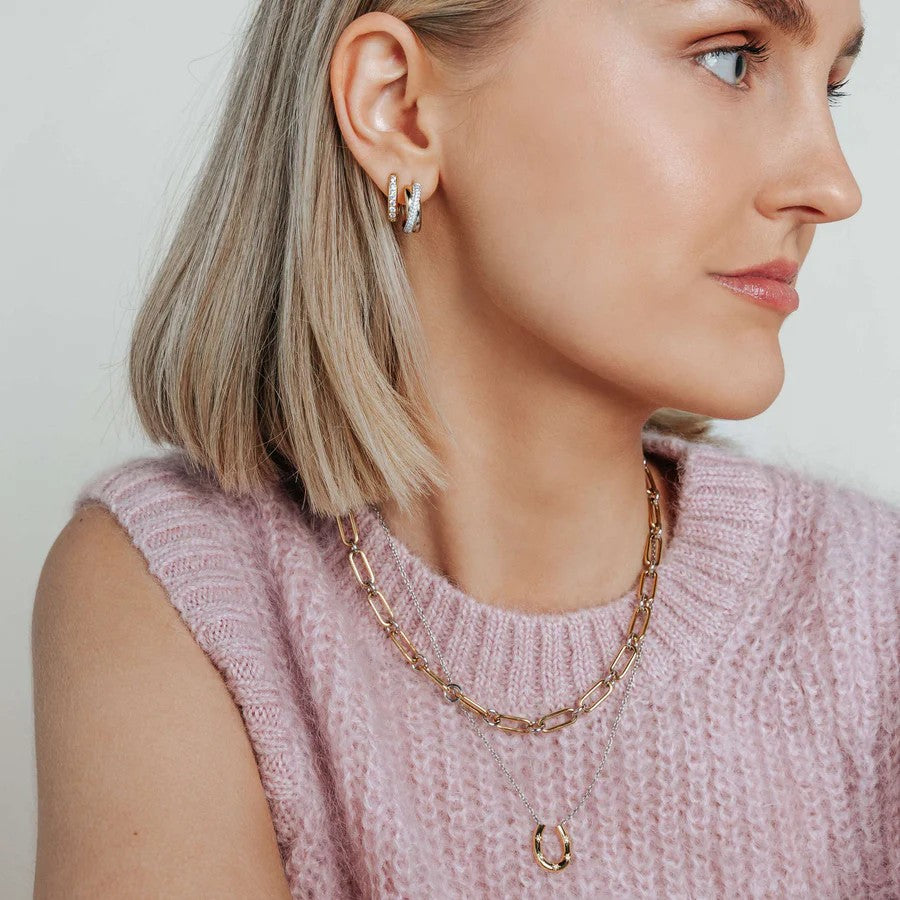 Ti Sento Milano Zirconia Oval Hoops