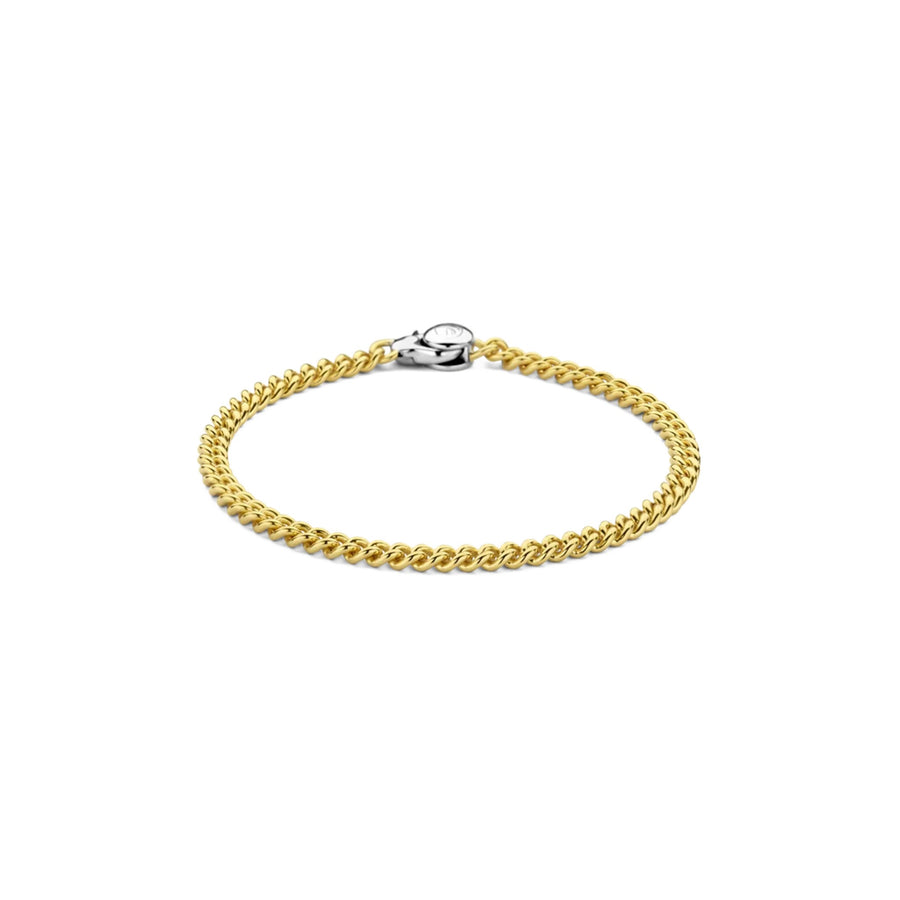 Ti Sento Milano Curb Link Bracelet in sterling silver with yellow gold vermeil plating