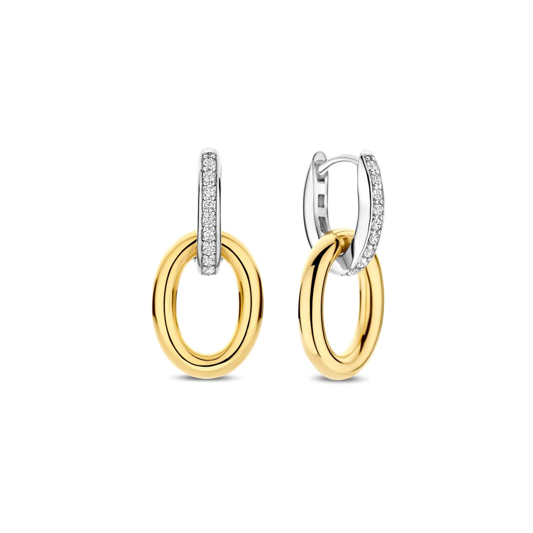 Ti Sento Milano Oval Drop Huggie Hoops
