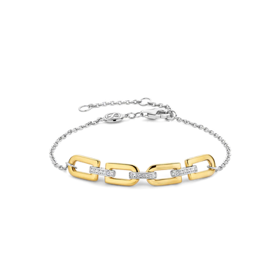 Ti Sento Milano Silver with Gold Links Bracelet