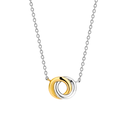Ti Sento Milano Two Tone Interlocking Circles Necklace
