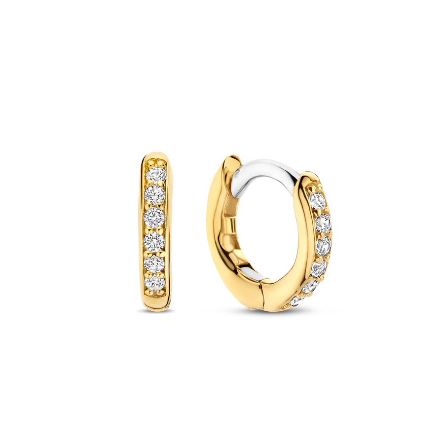 Ti Sento Milano Zirconia Huggie Earrings