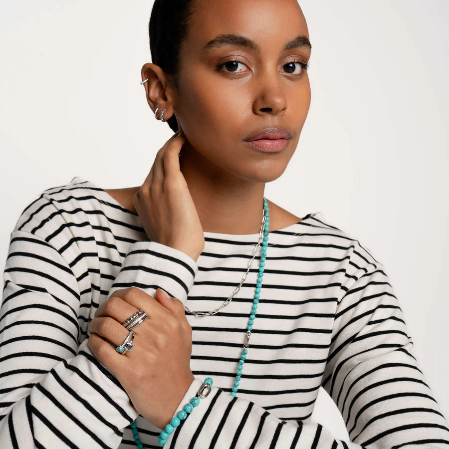 Ti Sento Milano Silver Zirconia Huggie Hoops