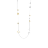 Silver & Gold Long Multi Stations Milano Necklace