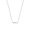 Silver Zirconia Bar Milano Necklace