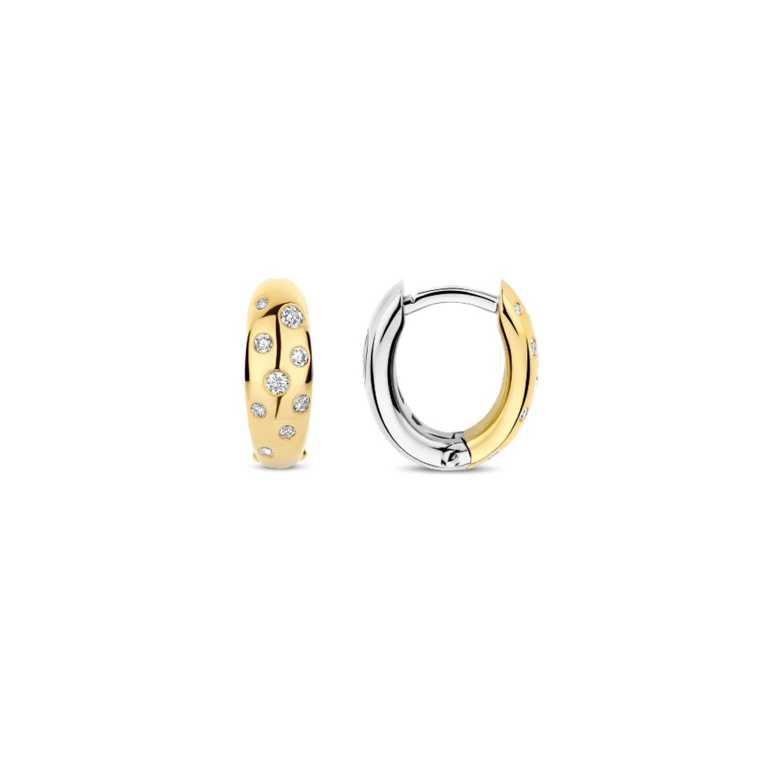 Ti Sento Milano Stardust Burnished Hoops