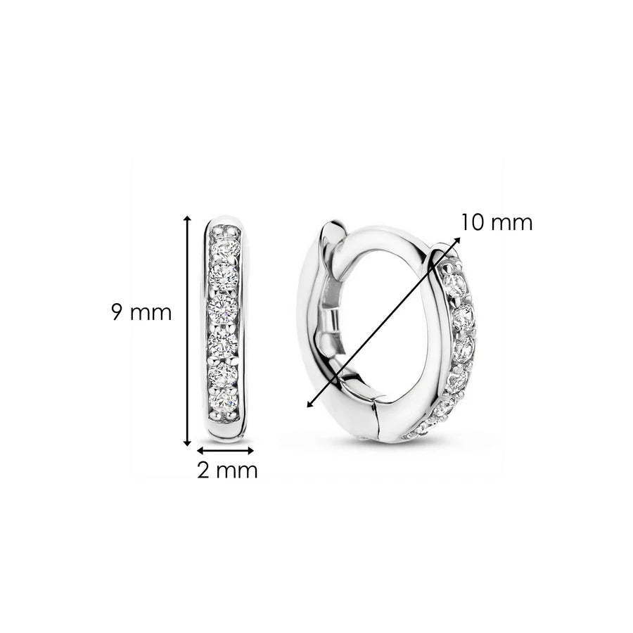 Ti Sento Milano Mini Zirconia Huggie Hoops