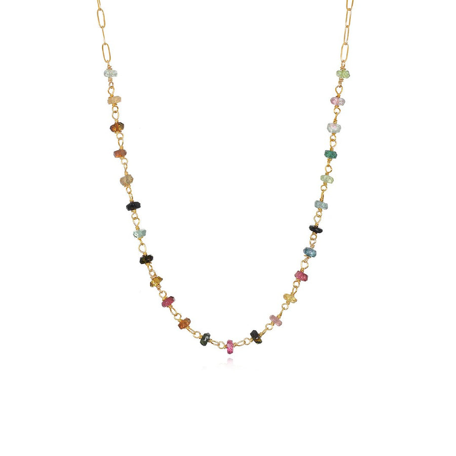 Tourmaline Paperclip Necklace