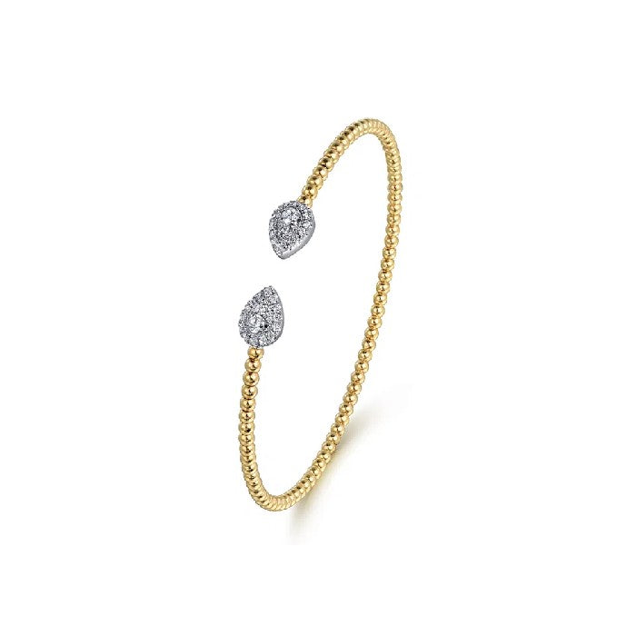 Gabriel & Co. Diamond Pear Shape Bujukan Bangle