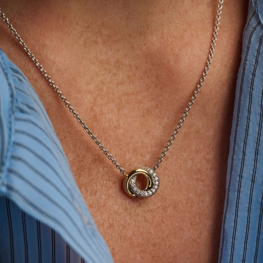 Ti Sento Milano Interlocking Circles Zirconia Necklace