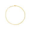Valentino Chain Adjustable Anklet in Yellow Gold
