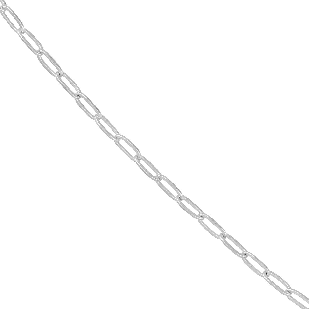 Paperclip 1.25mm Chain in White Gold