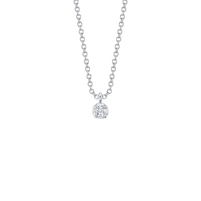 Shy Creation Crown Setting Diamond Necklace