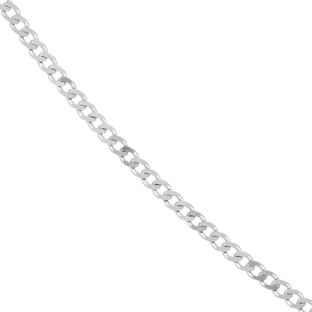 White Gold 1.95mm Open Curb Chain
