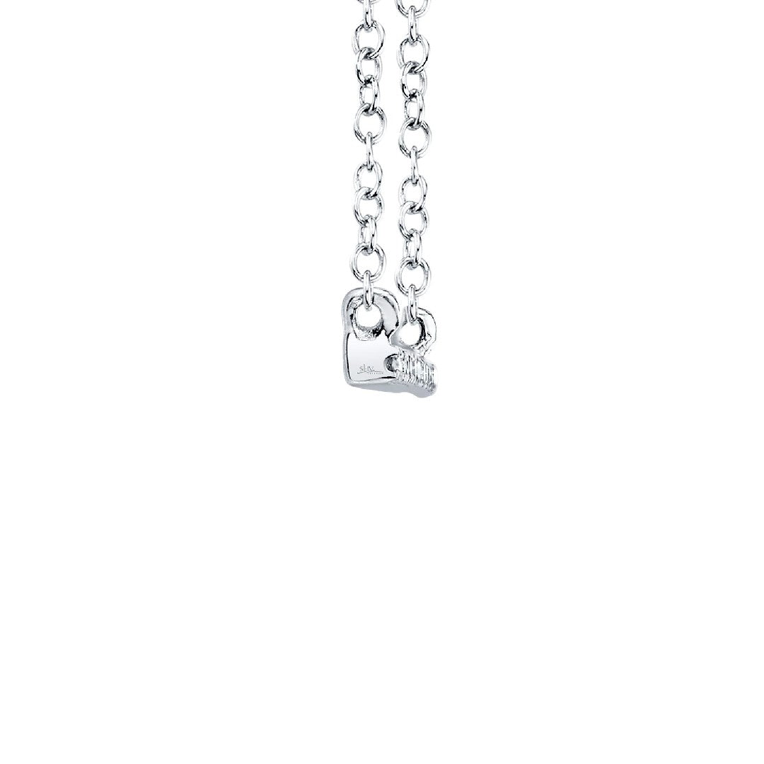 Shy Creation Thin Diamond Bar Necklace