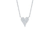 Shy Creation Diamond Pave Heart Small Pendant Necklace