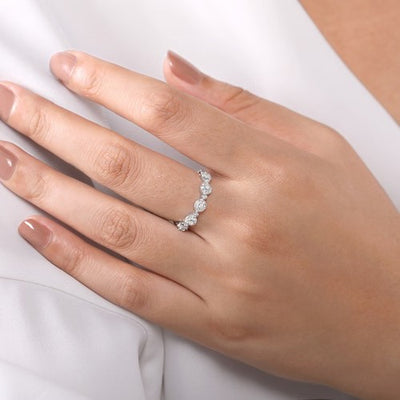 Gabriel & Co. Diamond Pave Station Ring