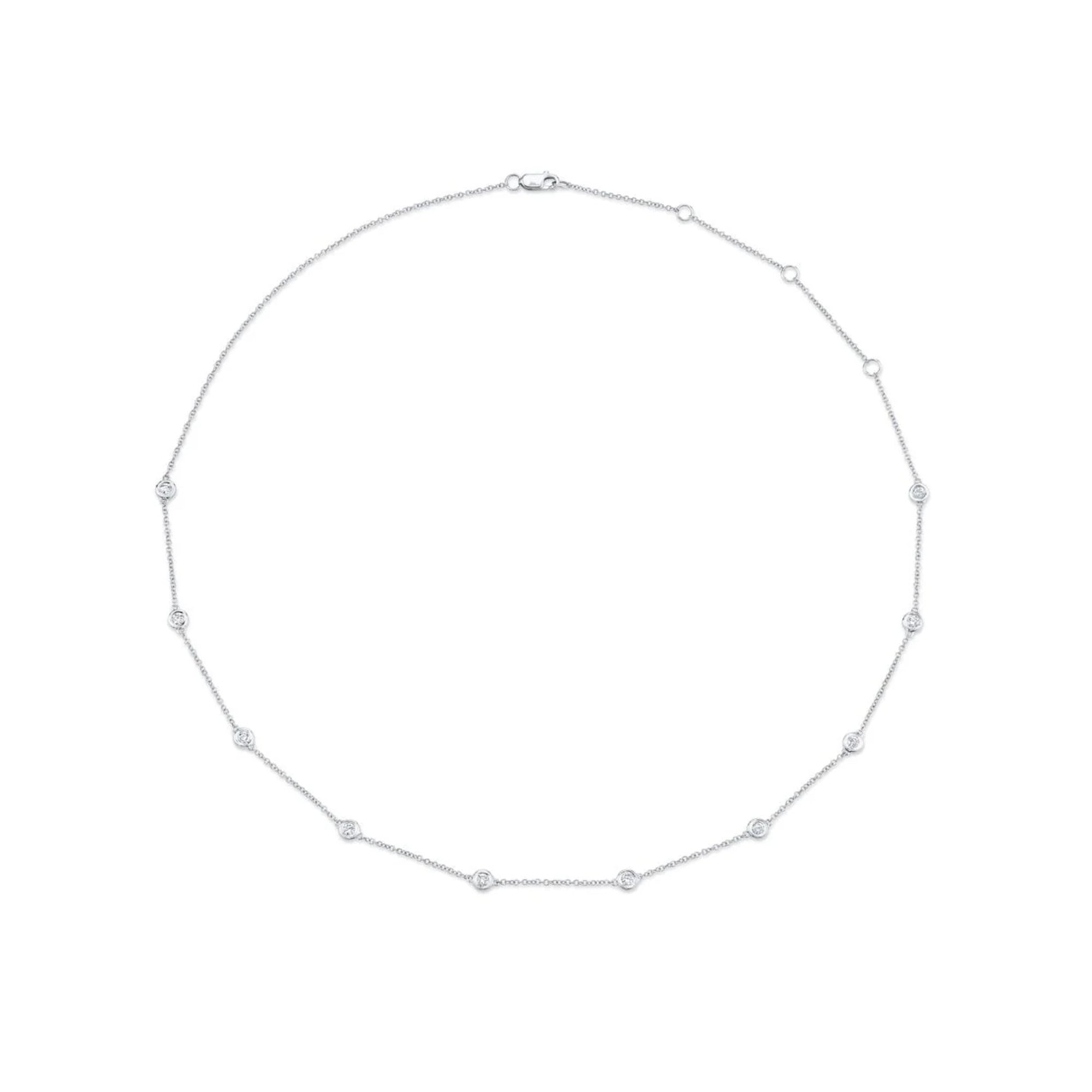 Shy Creation Diamond Station 0.54ctw Adjustable Necklace