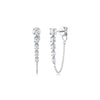 Shy Creation Front to Back Chain Diamond Earrings