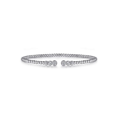 Gabriel & Co. Bezel Set Diamond Bujukan Split Cuff