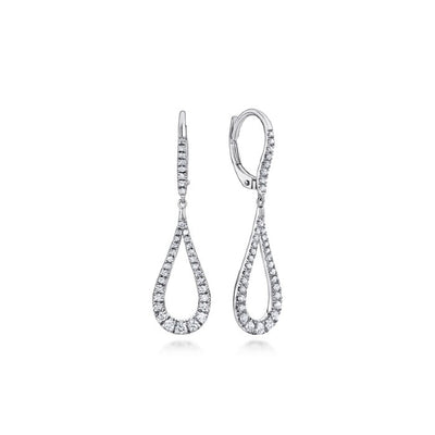 Gabriel & Co. Diamond Open Pear Drop Earrings