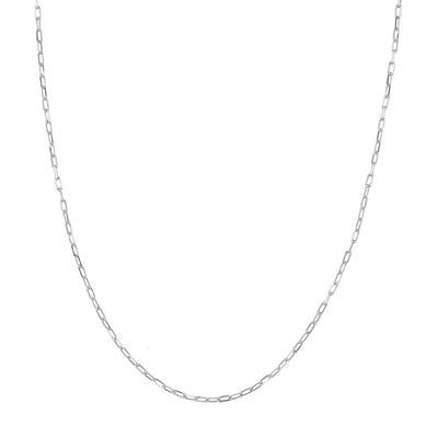 White Gold 1.95mm Paperclip Chain