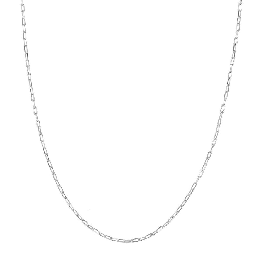 White Gold 1.95mm Paperclip Chain