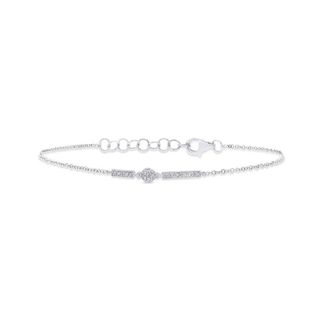 Shy Creation Diamond Bars & Circles Bracelet