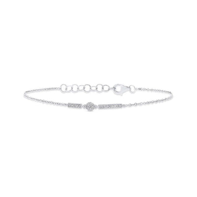 Shy Creation Diamond Bars & Circles Bracelet