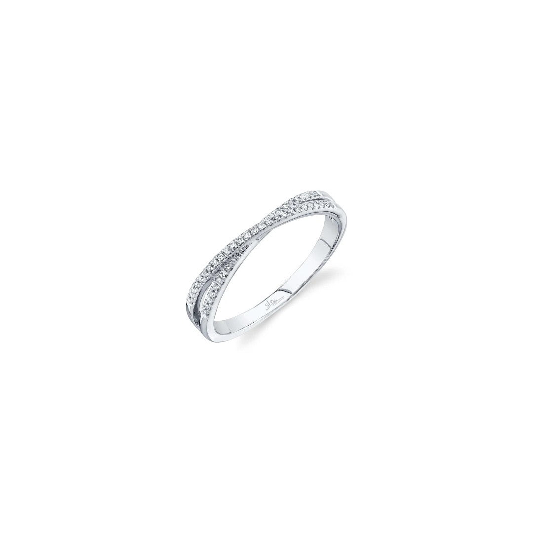Shy Creation Diamond Criss Cross Ring